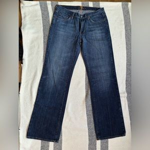 7 For All Man Kind AUTHENTIC  “A” Pocket Flare Jeans Women’s Size 33 •NWOT